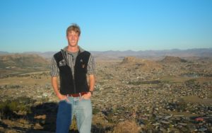 John Aerni-Flessner above Maseru, Lesotho
