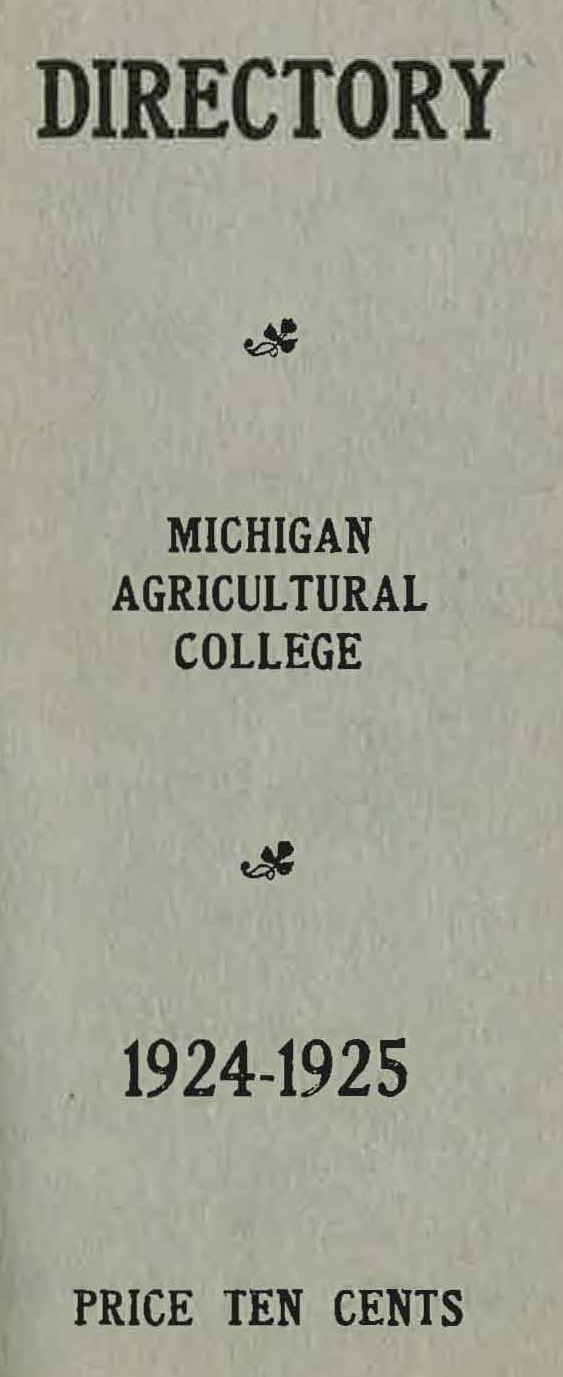 1924-1925 Faculty and Student Directory 