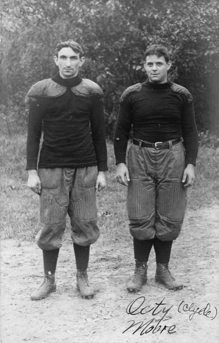 Two M.A.C. football players, circa 1900-1909