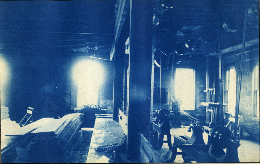 51. Interior of woodworking shop, circa 1888.