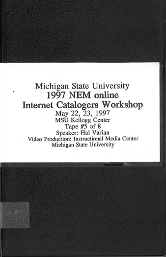 NEM Online Internet Catalogers Workshop; TAPE #5