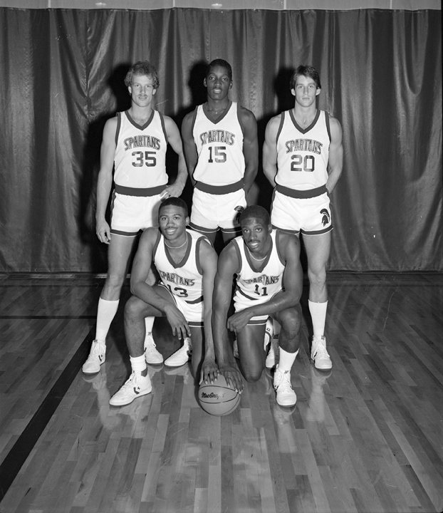 Mens Basketball Players, Posed, 1984