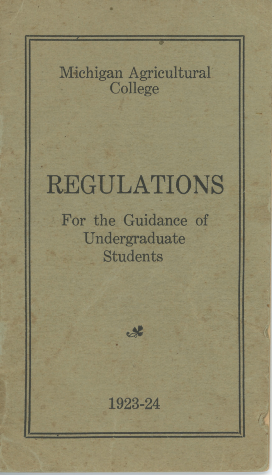 Student Handbook, 1923-1924