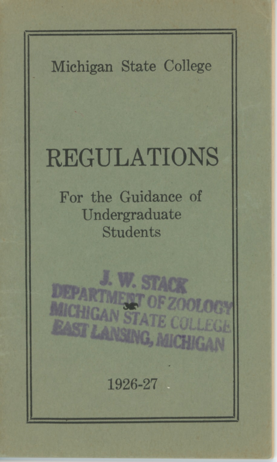 Student Handbook, 1926-1927