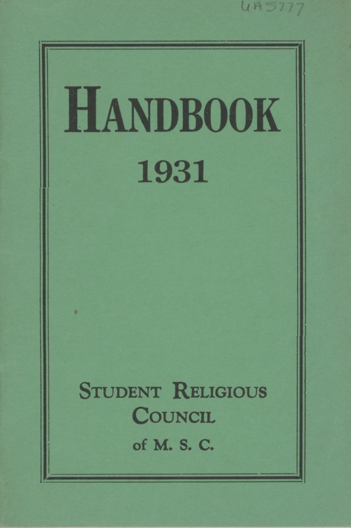Student Handbook, 1931