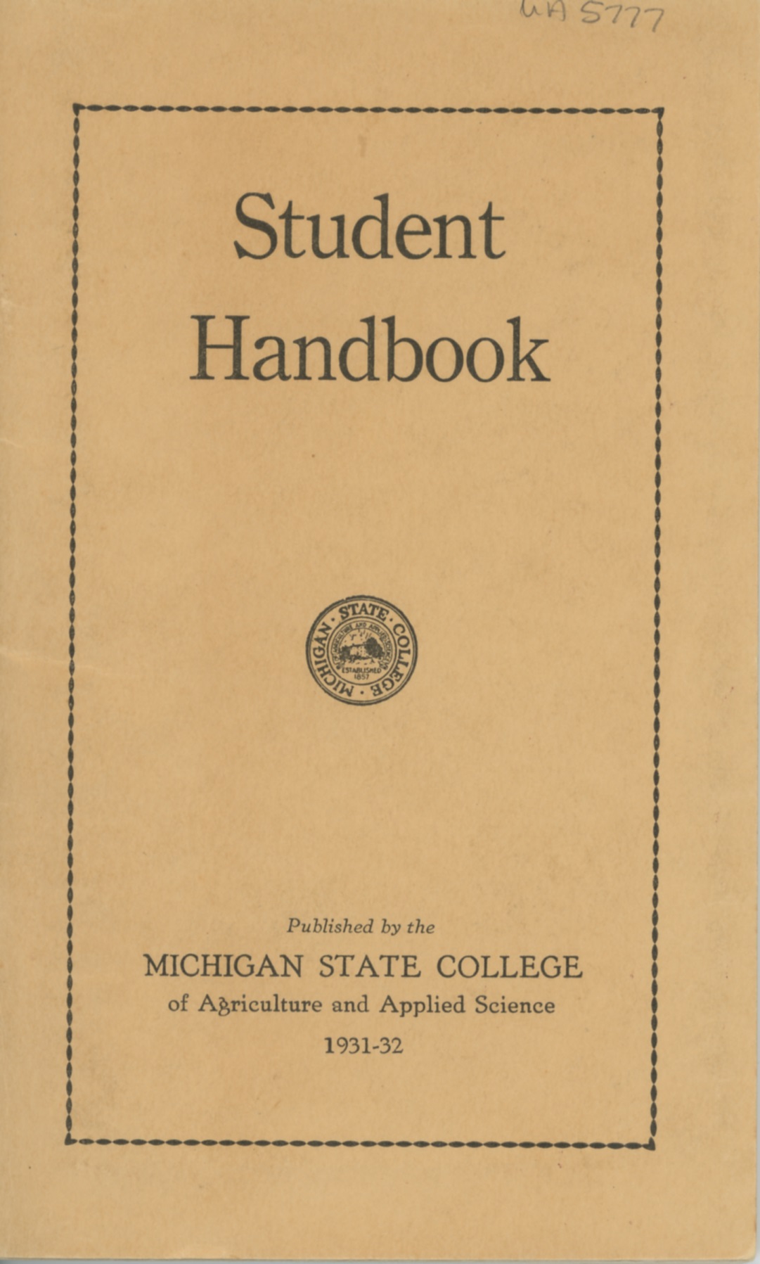 Student Handbook, 1931-1932