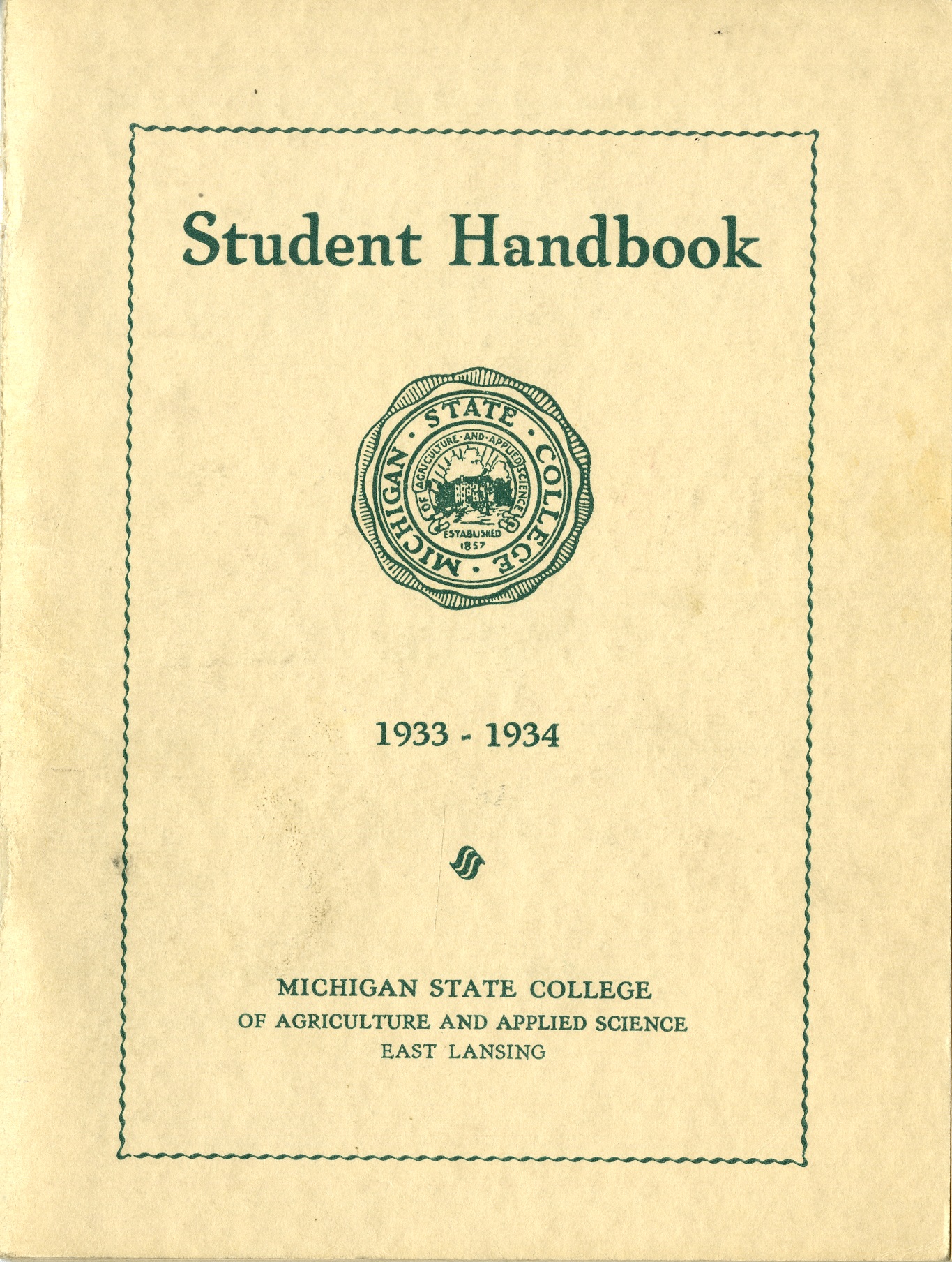 Student Handbook, 1933-1934