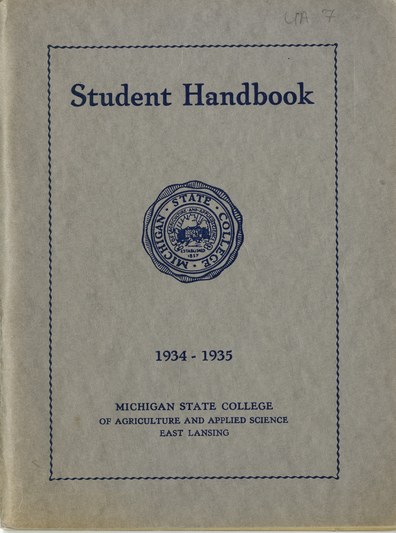 Student Handbook, 1934-1935