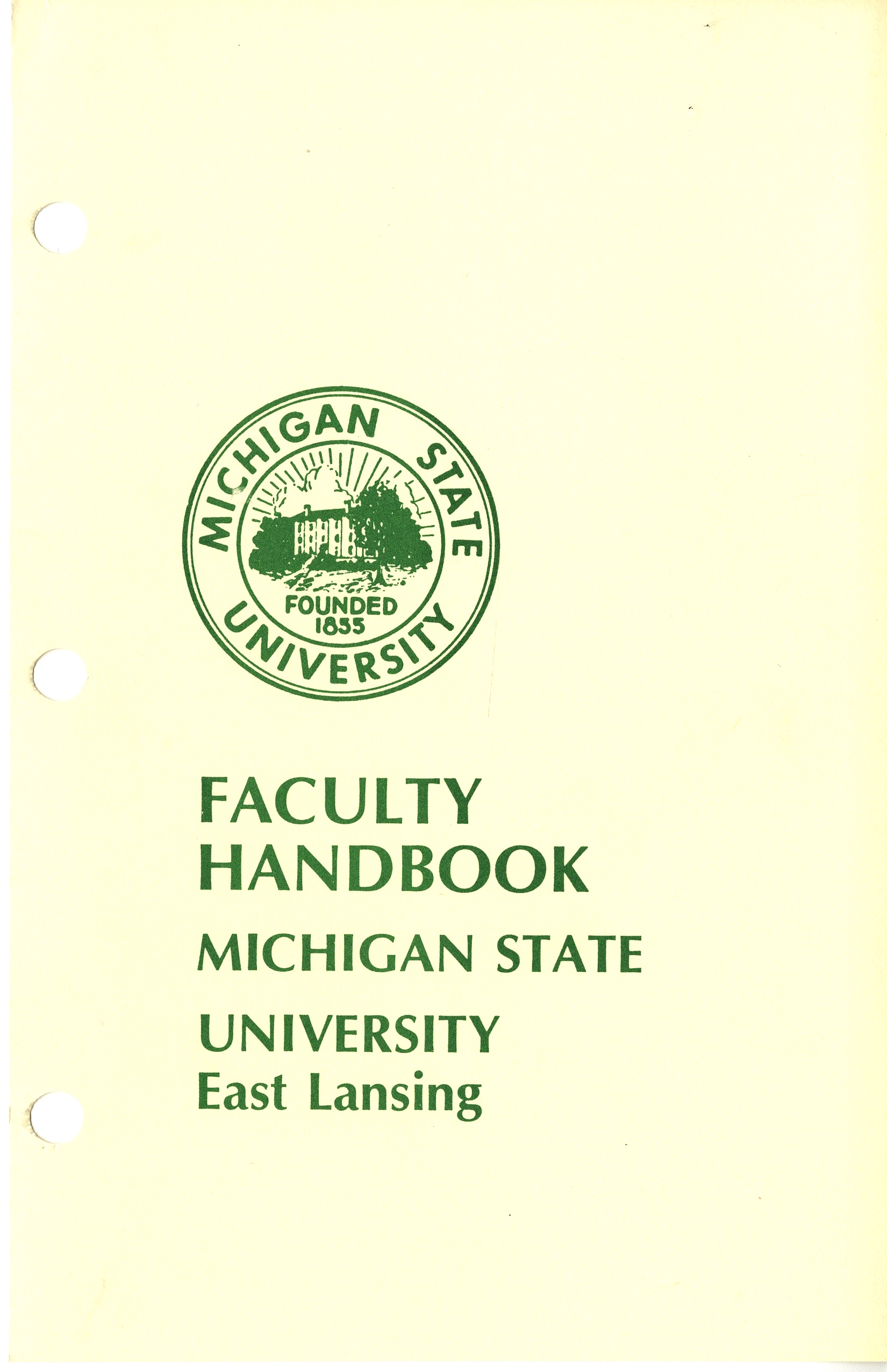 Faculty Handbook, 1985