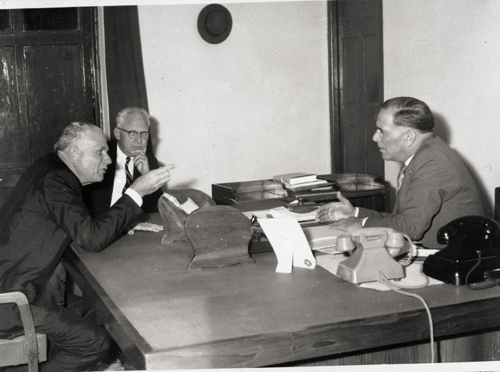 John Hannah, Richard Niehoff, and W. A. Burki, 1961