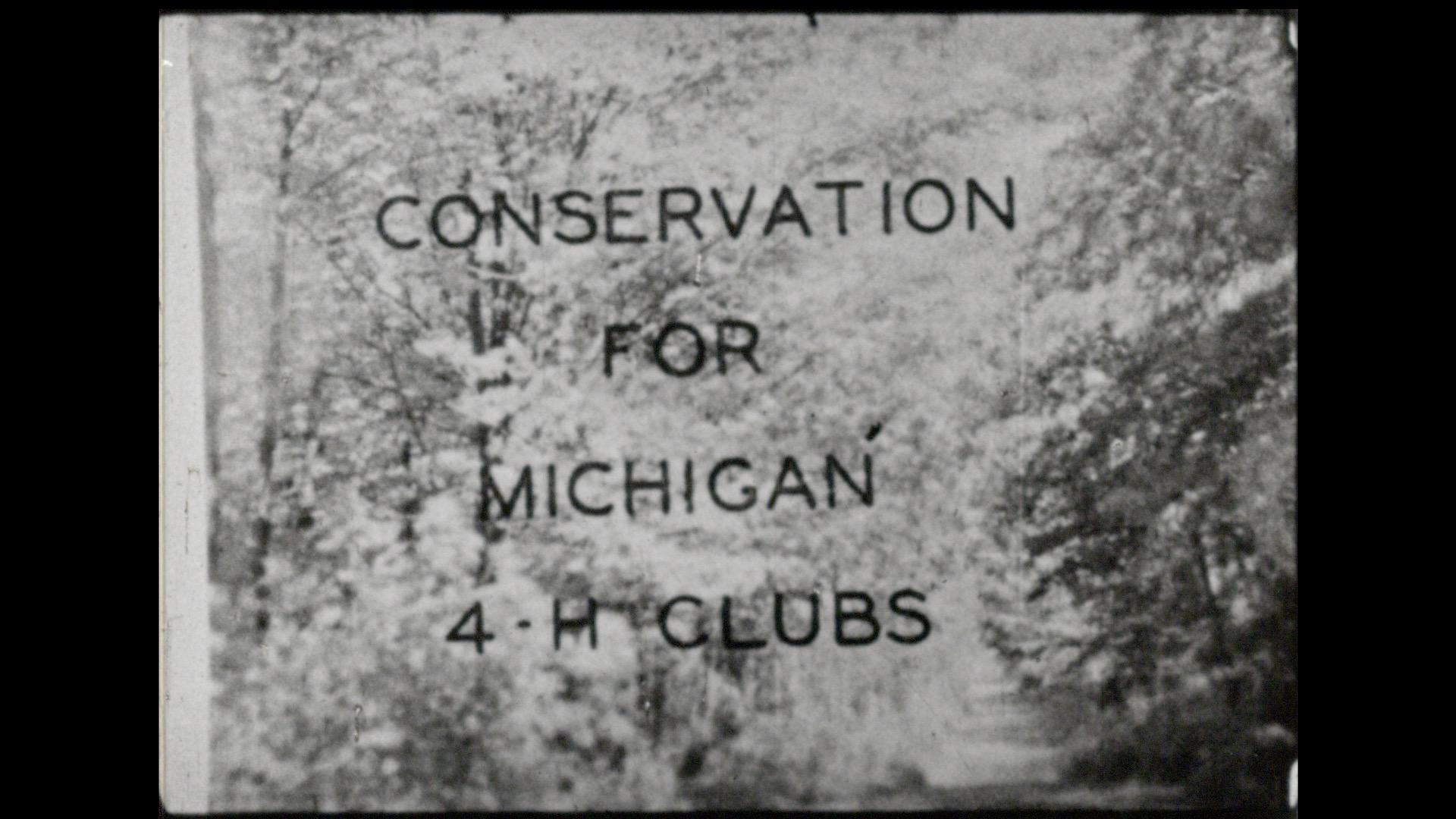 Conservation for Michigan 4-H Clubs, 1936-1937