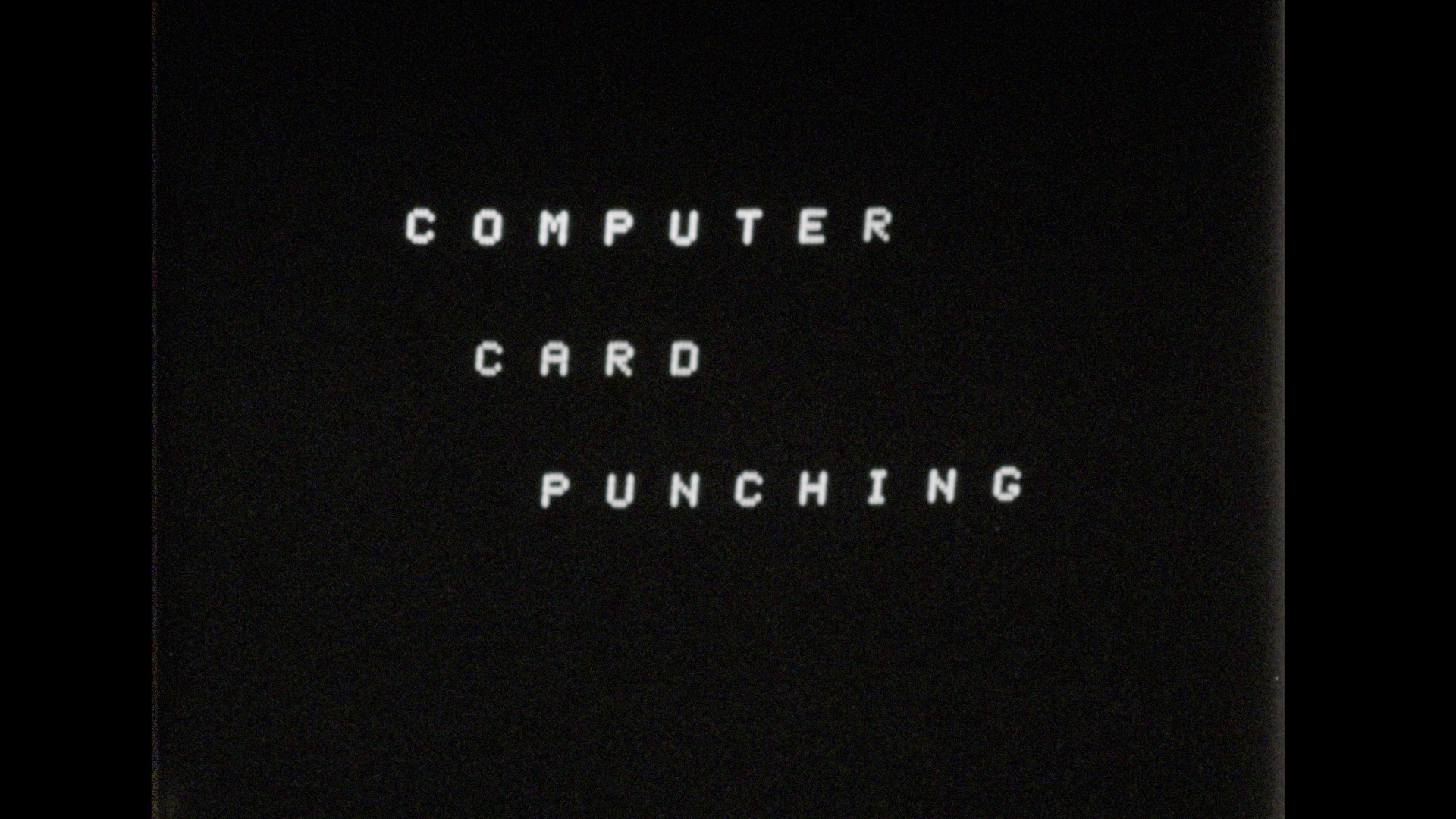 Computer Card Punching, circa 1960s