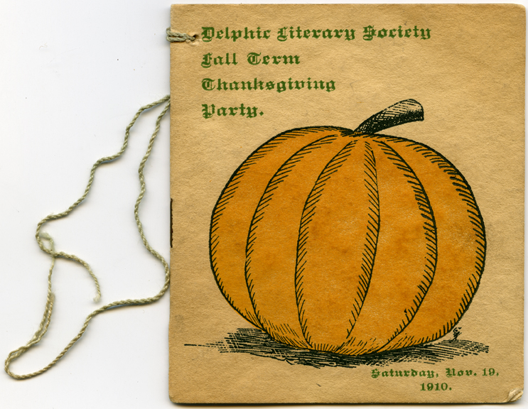 Delphic Literary Society  dance card, 1910