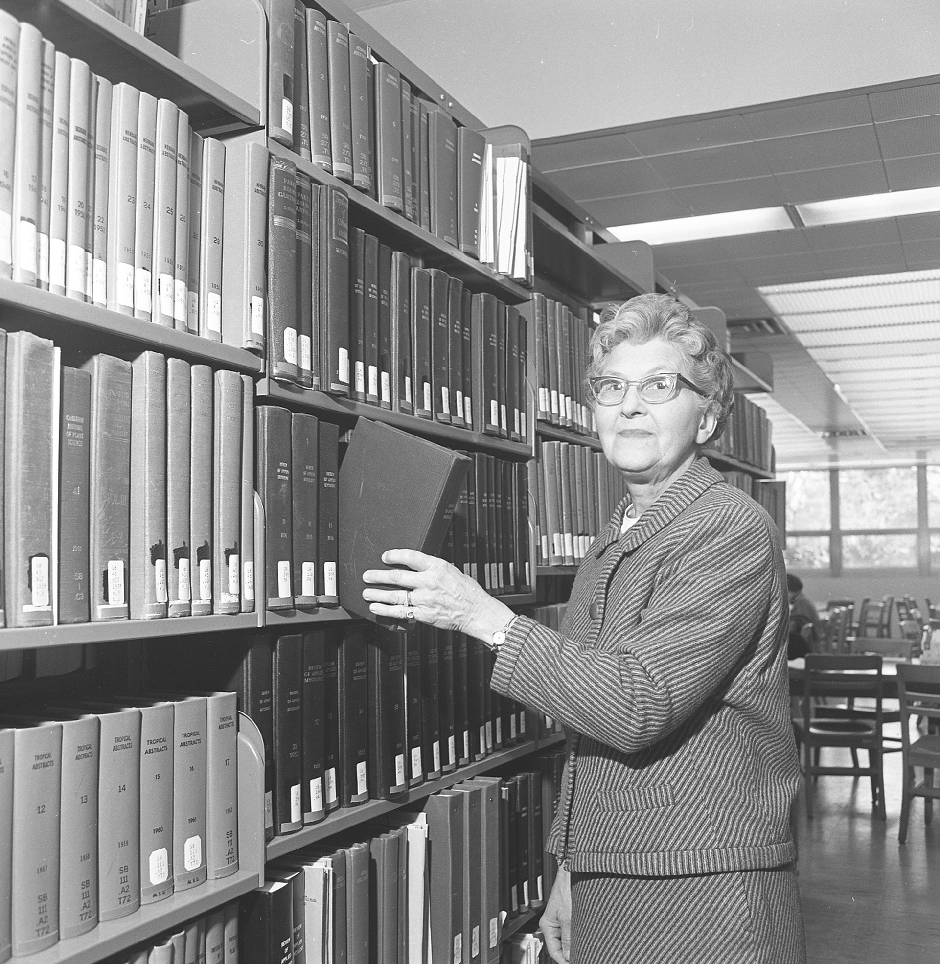 Margaret Thorp in the Library, 1969