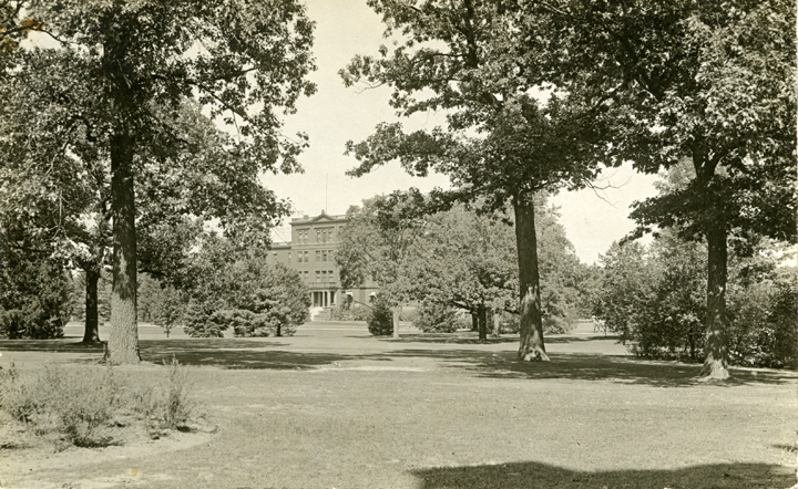 The grounds surrounding Morrill Hall