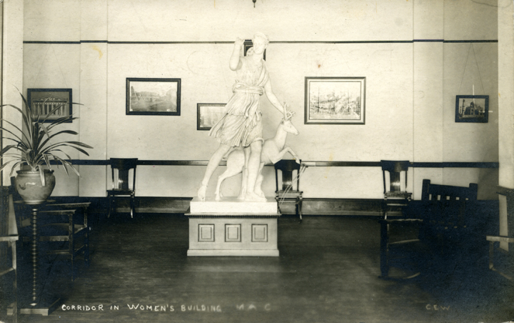 Statue of Diana inside Morrill Hall