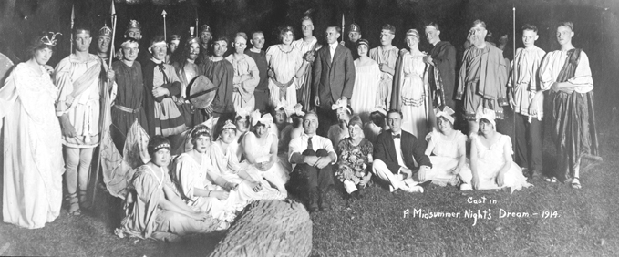 Cast of "Midsummer Night's Dream," 1914