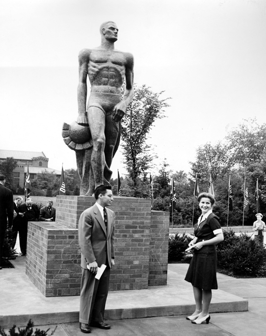 Unveiling Sparty, June 9, 1945