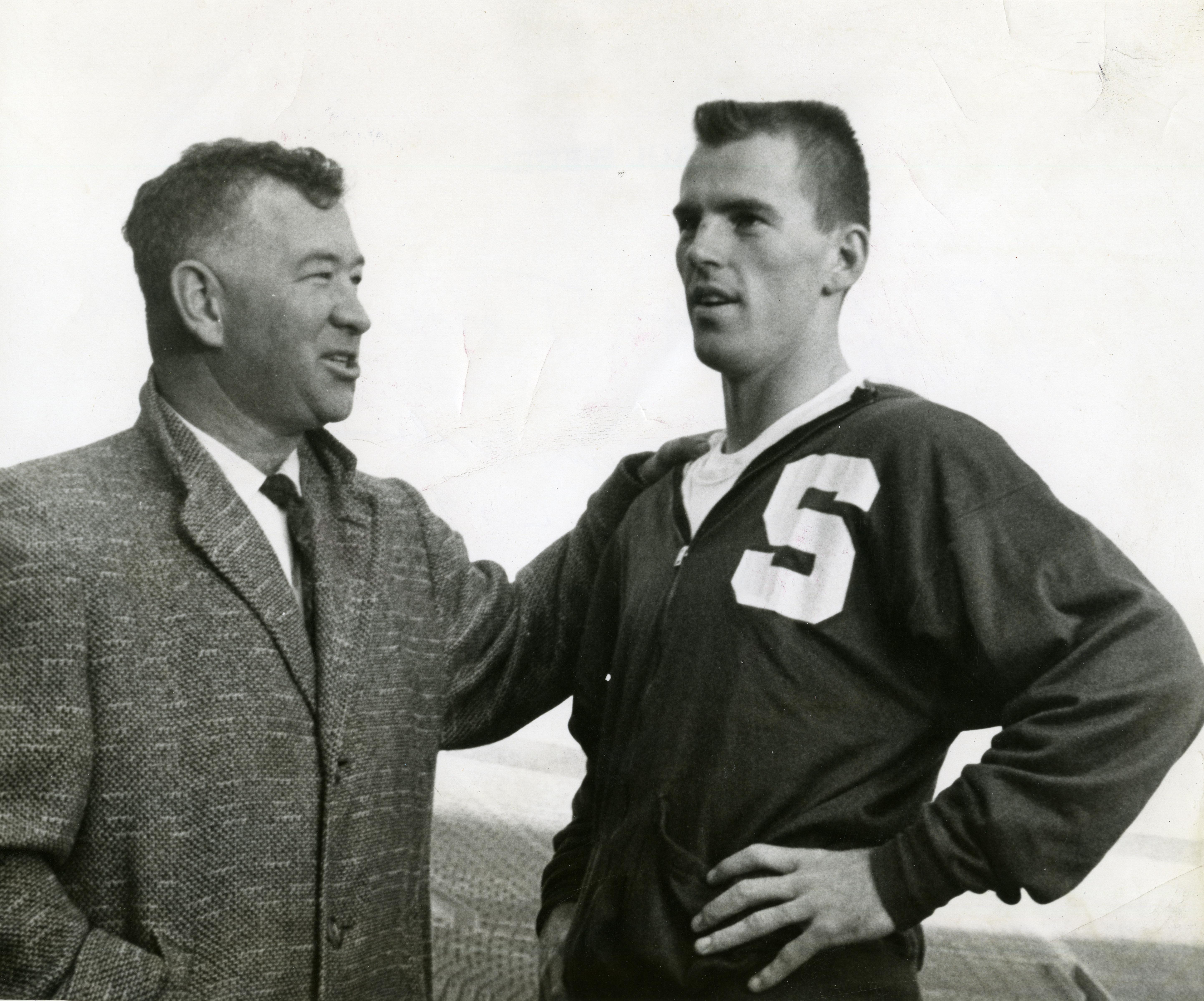 Duffy Daugherty and Tom Wilson (1960 football quarterback)
