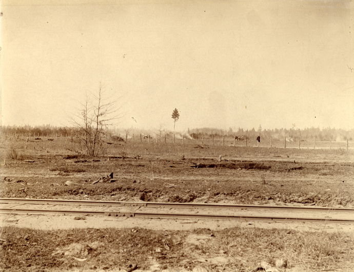 Railroad in Grayling, Michigan, 1888