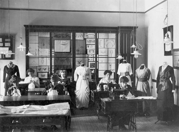 Sewing class, circa 1913