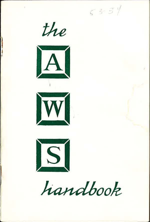 Associated Women Students Handbook, 1953-1954