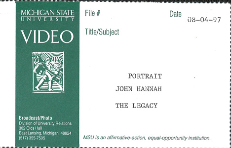 Portrait: John Hannah, The Legacy