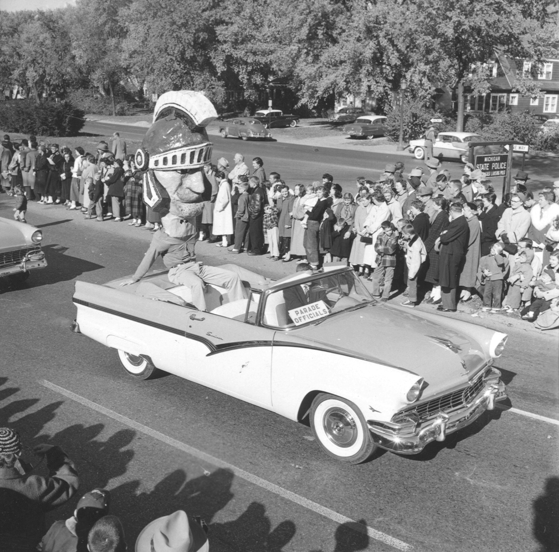 Sparty in the 1955 Homecoming parade
