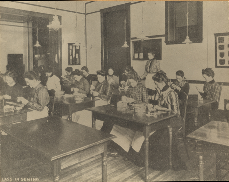Sewing class, date unknown