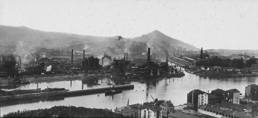 Industrial riverfront in the Basque Country, undated