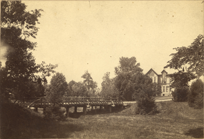 View of the Botanical Laboratory and grounds, 1884