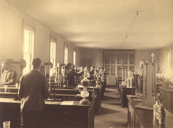 Students in Chemistry Lab, 1892