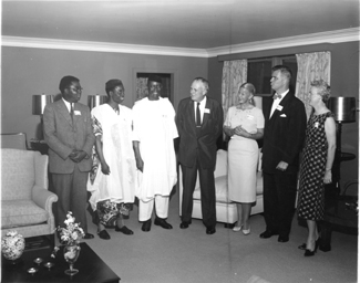 John Hannah with Nigerian officials, 1959