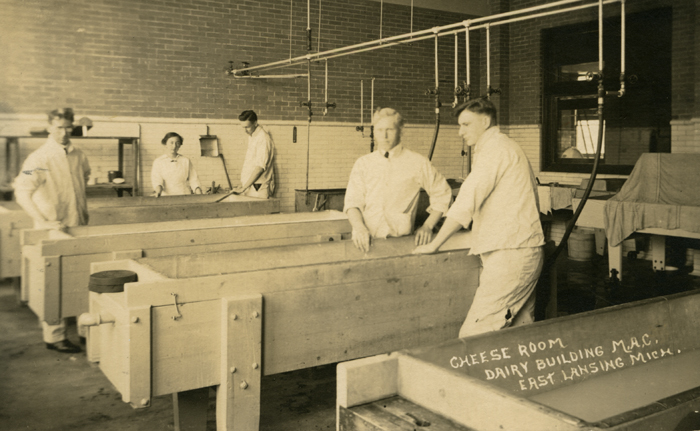 Soil Science Building cheese-making class, 1915