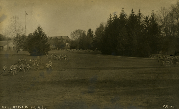 Cadets on the drill grounds, 1910