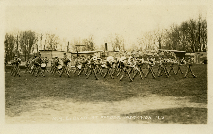 The band at the federal inspection, 1916