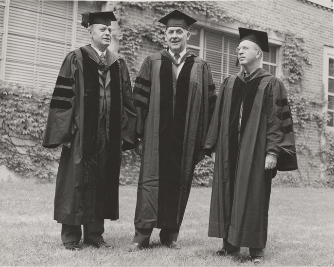 Three men receive the Distinguished Service Alumni Award, 1948