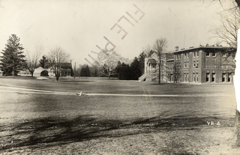Side view of Chemical Laboratory from a distance, ca. 1920
