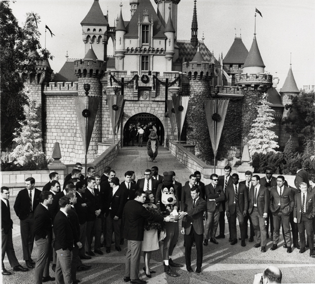 Football team at Disneyland, 1966
