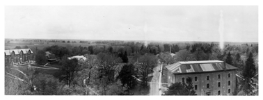 A panoramic view of campus, 1915 ca.