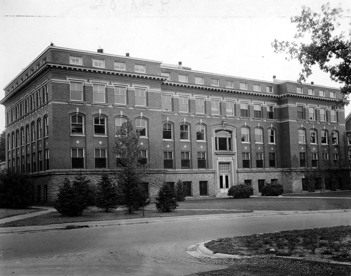 The front of Olds Hall, date unknown