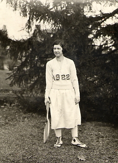 A female tennis player, 1922