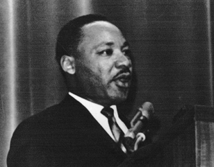 Martin Luther King Jr. gives a speech, 1965