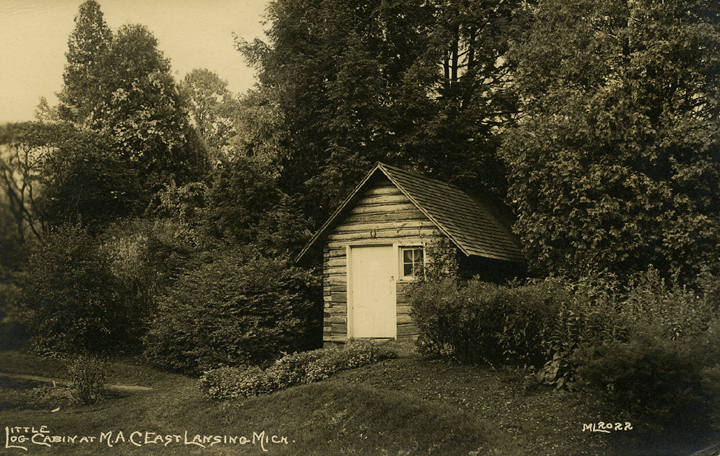Log Cabin in the Beal Botanical Garden, date unknown