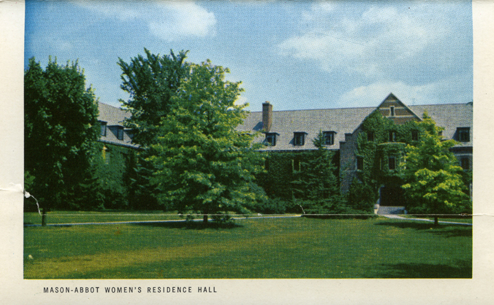 Mason-Abbot Women's Residence Hall (Michigan State Centennial Postcard Pack), 1955