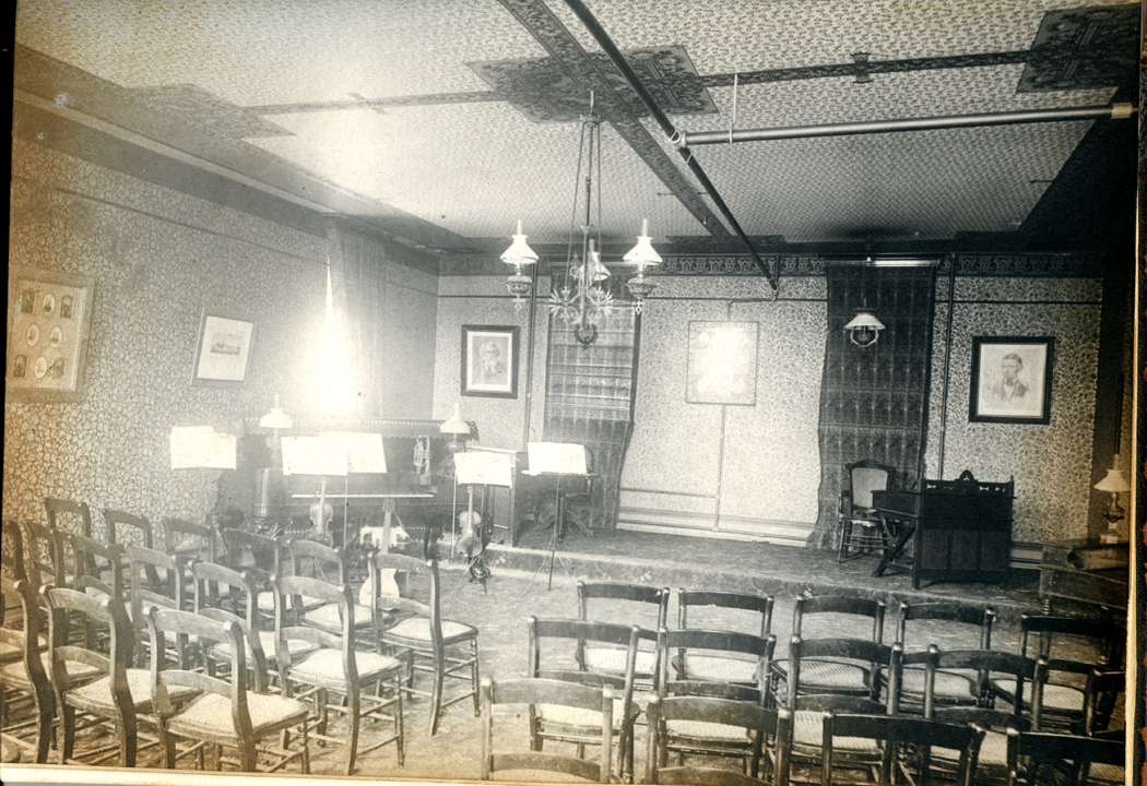 Performance room, circa 1880s