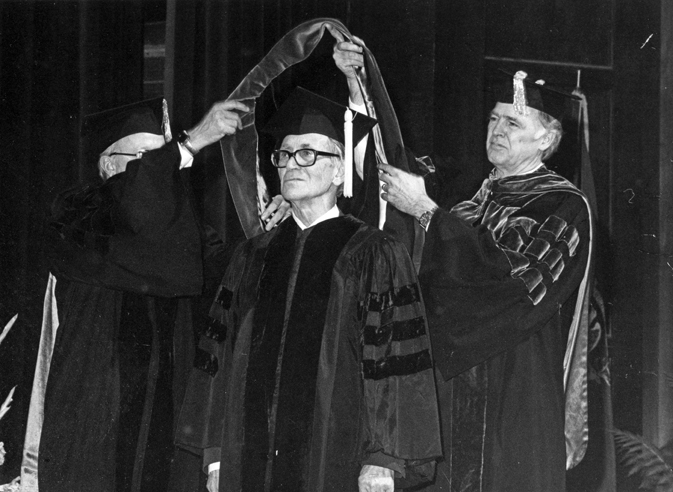 Falcone at Winter Commencement, 1978