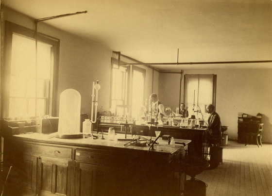 Chemistry class, 1892