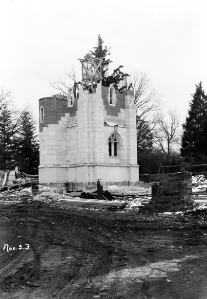 Construction of Beaumont Tower, circa 1928