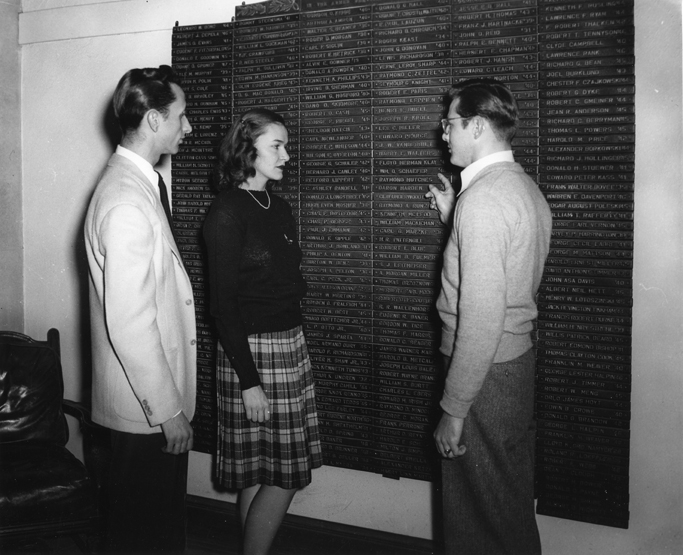 Students Observe World War II memorial, undated